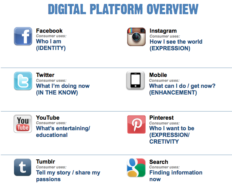 Digital Platform Overview Facebook Who I Am Vs Instagram